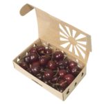 1 pint container low profile kraft with cherries