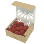 Half Pint Berry Pint Containers can hold raspberries.