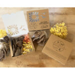 Custom branding of gourmet mushroom boxes.